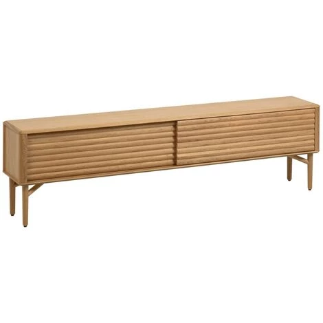 Kave Home - Meuble TV Lenon 2 Portes En Bois Massif Et Placage De Chêne 200 X 57 Cm FSC MIX Credit - Naturel 3 Kave Home - Meuble TV Lenon 2 Portes En Bois Massif Et Placage De Chêne 200 X 57 Cm FSC MIX Credit - Naturel