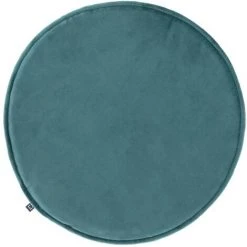 Kave Home - Galette De Chaise Ronde Rimca Velours Turquoise Ø 35 Cm - Turquoise