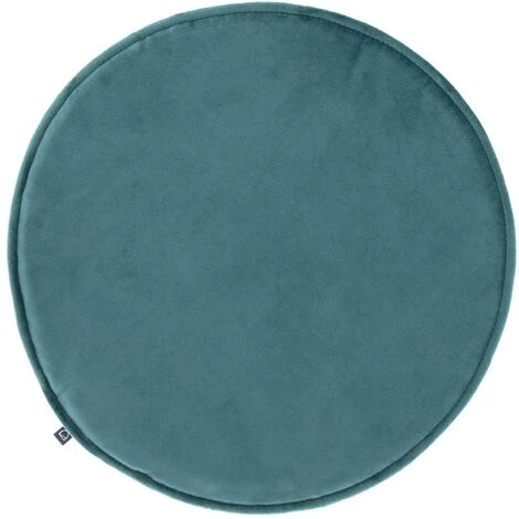Kave Home - Galette De Chaise Ronde Rimca Velours Turquoise Ø 35 Cm - Turquoise 3 Kave Home - Galette De Chaise Ronde Rimca Velours Turquoise Ø 35 Cm - Turquoise