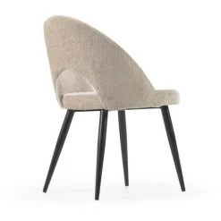 Kave Home - Chaise Mael En Chenille Beige Et Pieds En Acier Peint Noir - Beige 9 Kave Home - Chaise Mael En Chenille Beige Et Pieds En Acier Peint Noir - Beige -KAVE HOME Soldes 2022 69034629 3