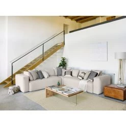 Kave Home - Canapé Dangle Blok 4 Places Beige 290 X 290 Cm - Beige 10 Kave Home - Canapé Dangle Blok 4 Places Beige 290 X 290 Cm - Beige -KAVE HOME Soldes 2022 70055578 4