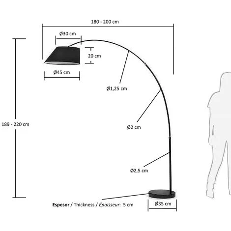 Kave Home - Lampadaire May, Noir - Noir 6 Kave Home - Lampadaire May, Noir - Noir – Image 4