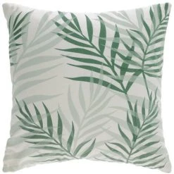 Kave Home - Housse De Coussin Amorela 100% Coton Feuilles Vertes 45 X 45 Cm